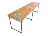 OFFICIAL SIZE 8' FOOT FOLDING BEER PONG 4 SECTION TABLE